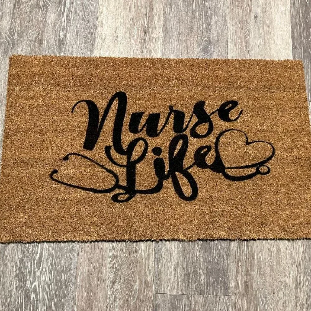 Nurse Life decorative coir doormat